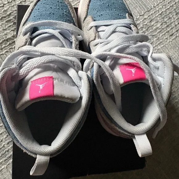 Nike Jordan Kids Gray and Pink Sneakers - Picture 2 of 10